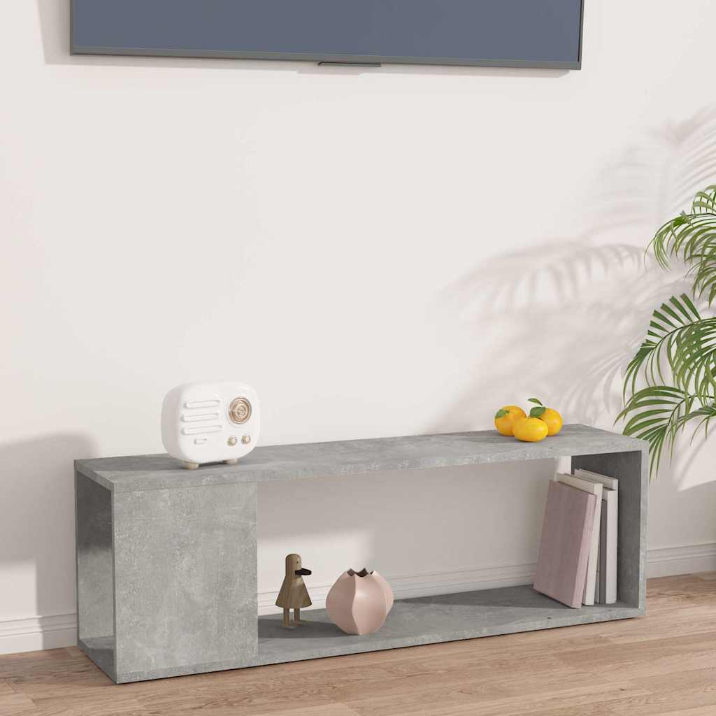 TV cabinet, concrete, 100x24x32cm, reclaimed wood