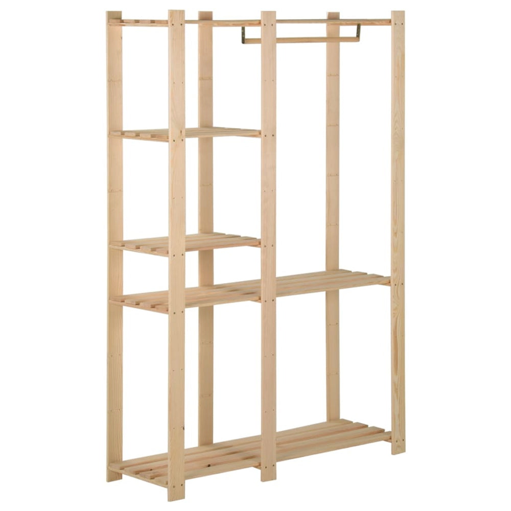 Clothing rack, 110x38x170cm, solid pine wood
