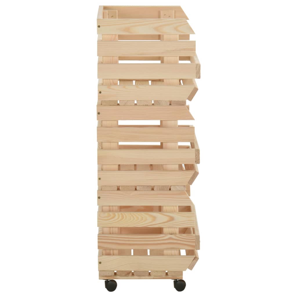 Vegetable trolley, 77x30x80cm, solid pine wood
