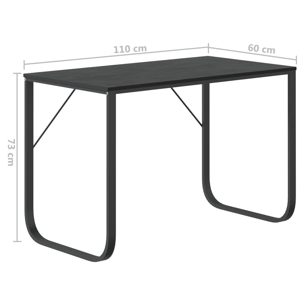 Kompiuterio stalas, juodos spalvos, 110x60x73cm, MDP