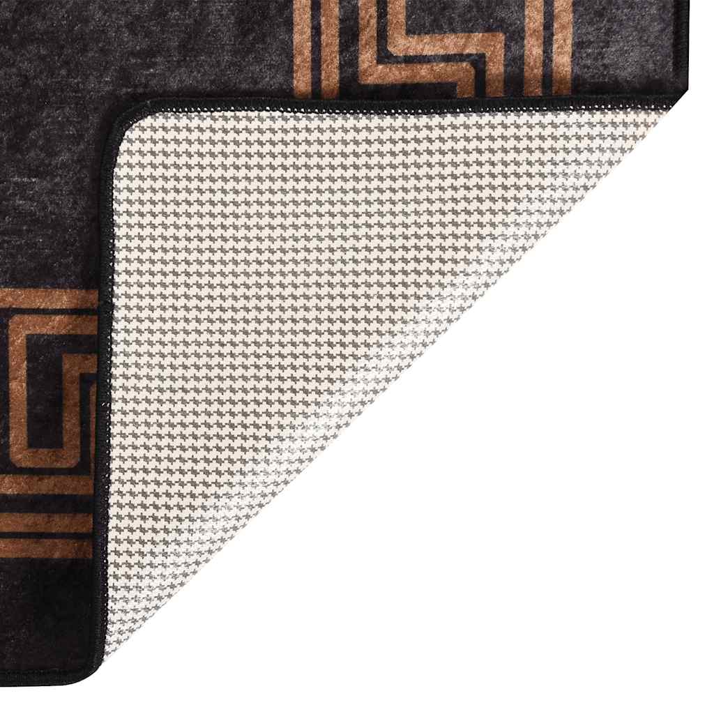 Carpet, black and gold, 190x300cm, non-slip
