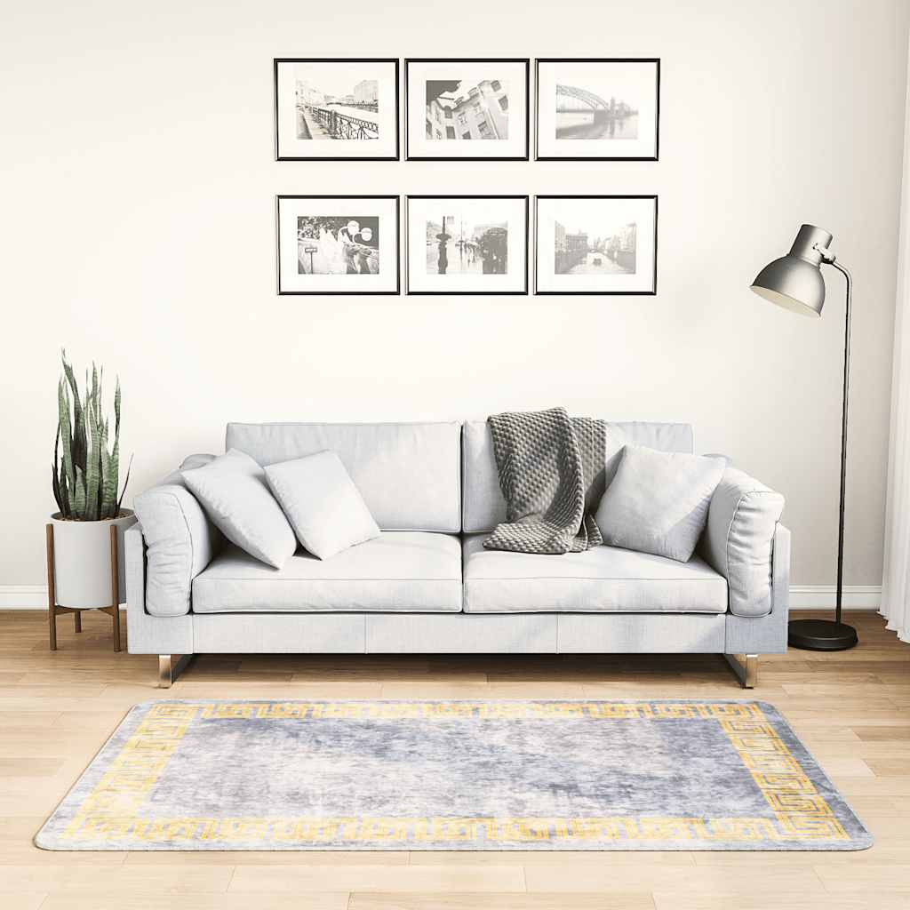 Paklājs, pelēks, 80x150cm, neslīdošs, mazgājams