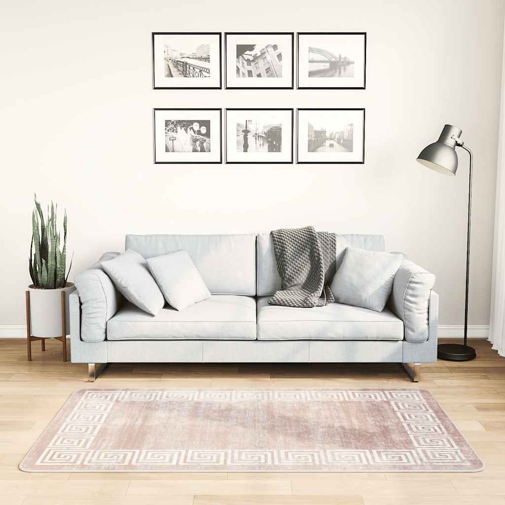 Kilimas, smėlio spalvos, 80x150cm, neslystantis, skalbiamas