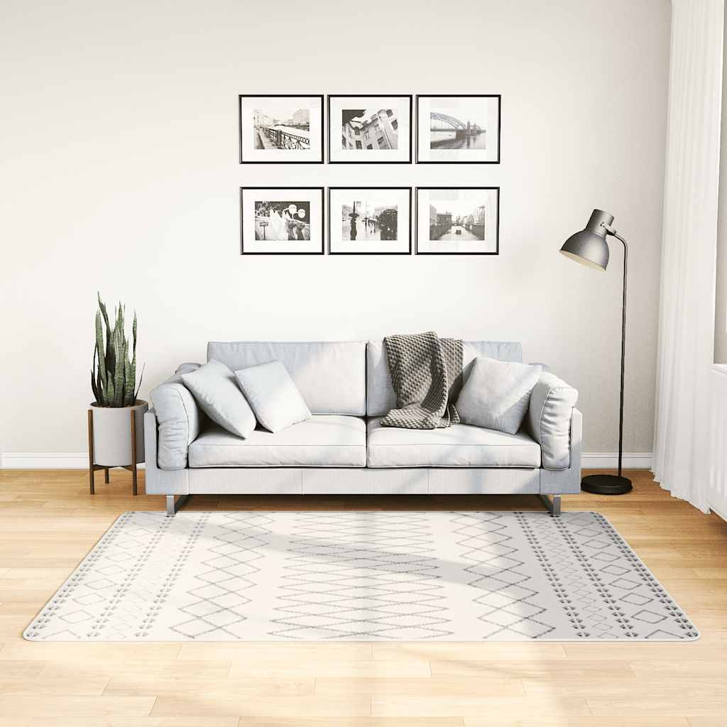 Rug, black and white, 120x180cm, non-slip