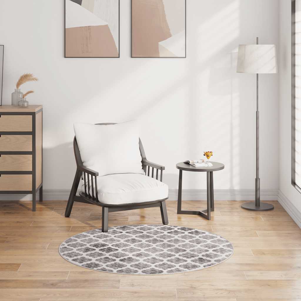 Carpet, colorful, diameter 120cm, non-slip, washable
