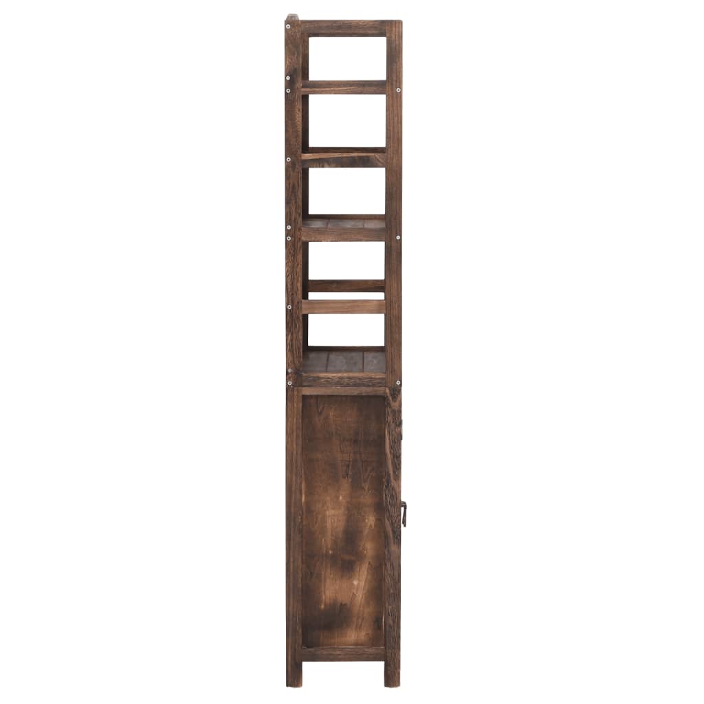 Display cabinet, dark brown, 46x24x140cm, paulownia