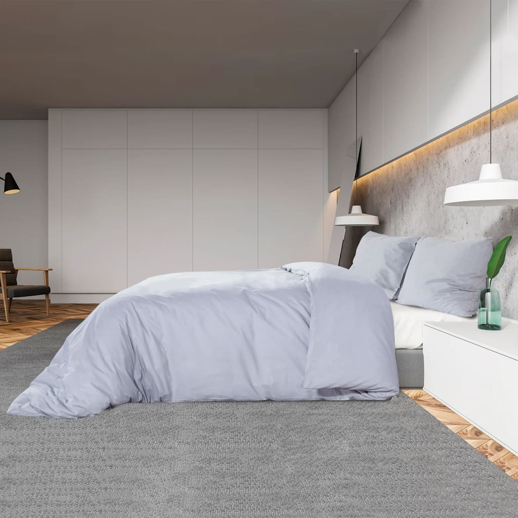 Bed linen set, grey, 200x200cm, cotton