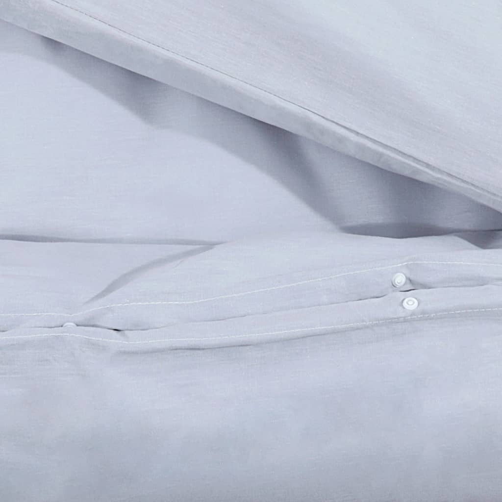 Bed linen set, grey, 200x200cm, cotton