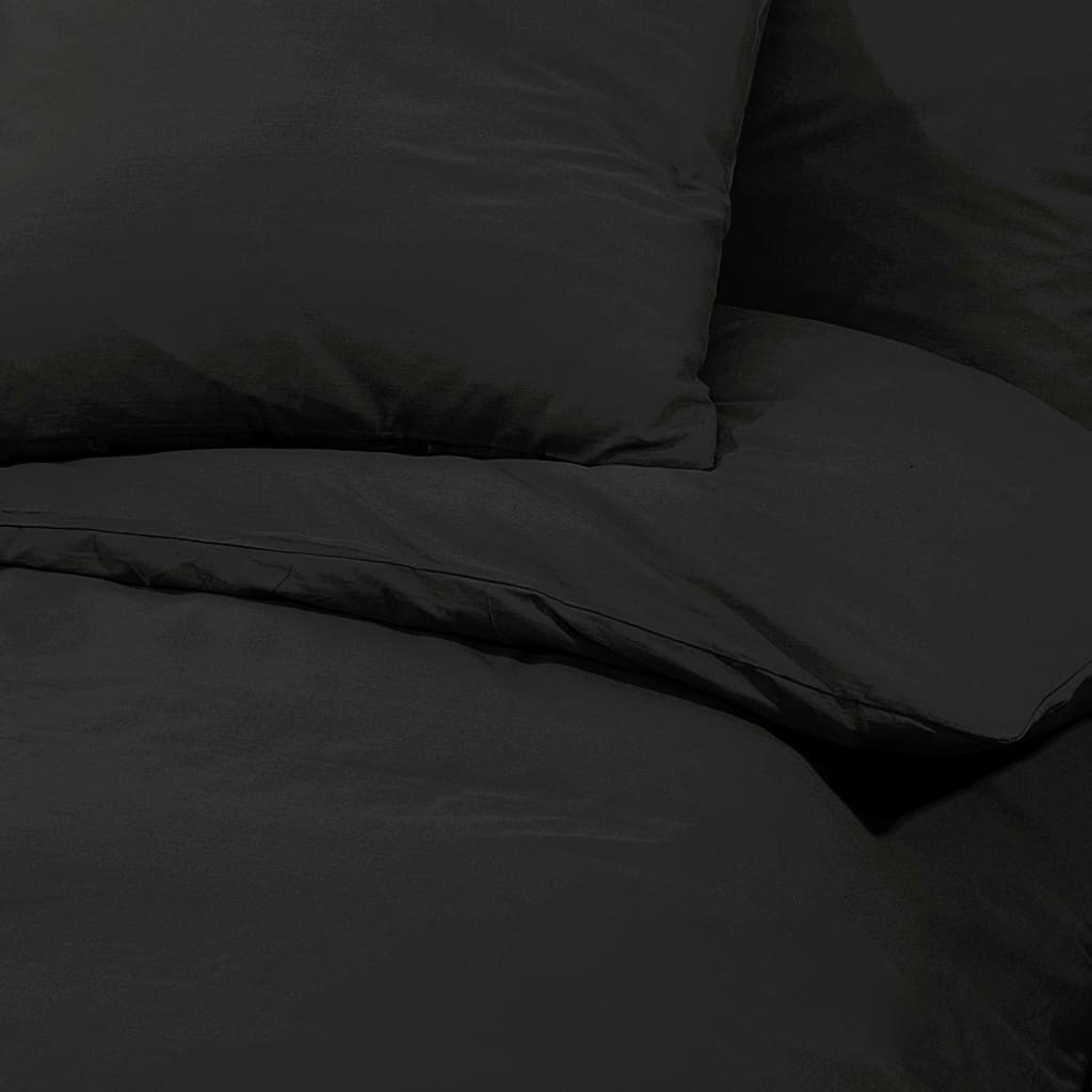 Duvet cover set, black, 135x200cm, cotton