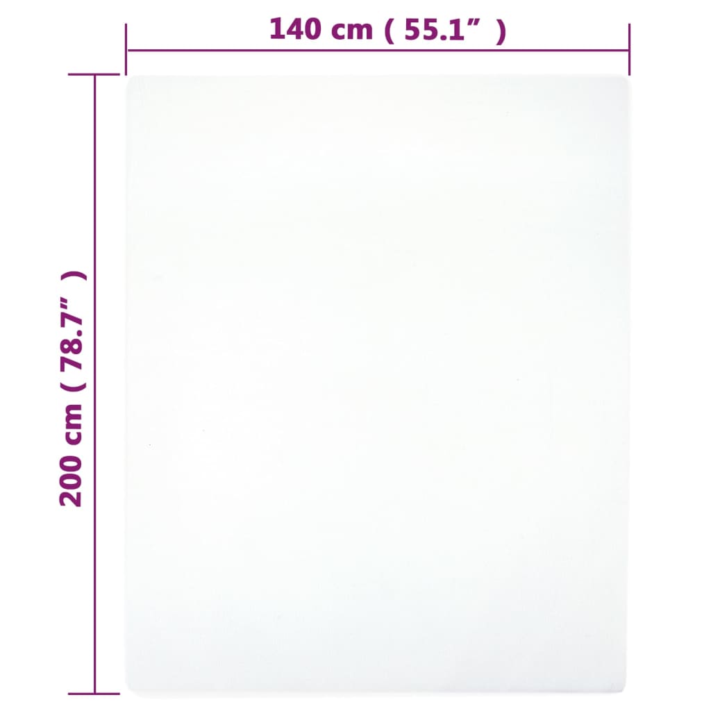 Palagi ar gumiju, 2 gab., balti, 140x200 cm, kokvilna