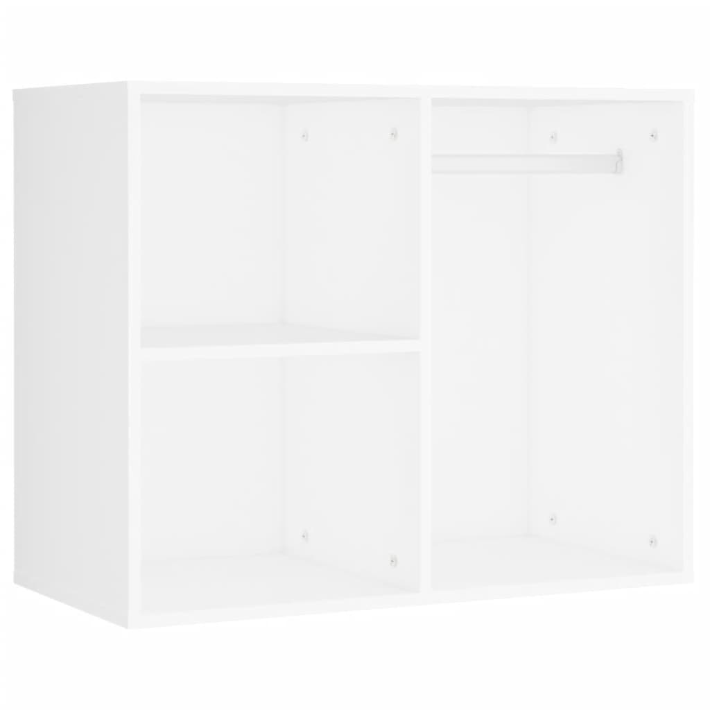 Cosmetic table with LED and 2 cabinets, white, wood