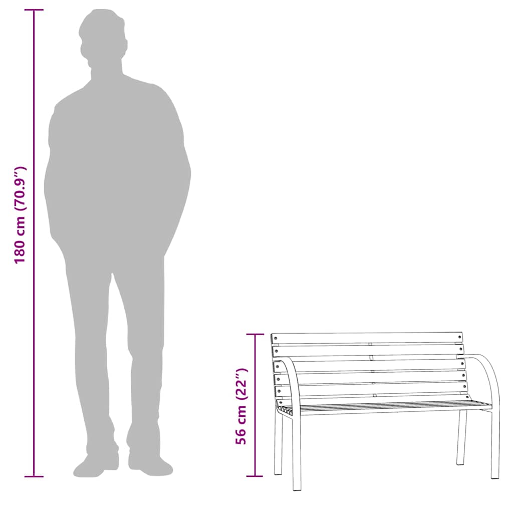 Bērnu dārza soliņš, 81 cm, Ķīnas egles koks