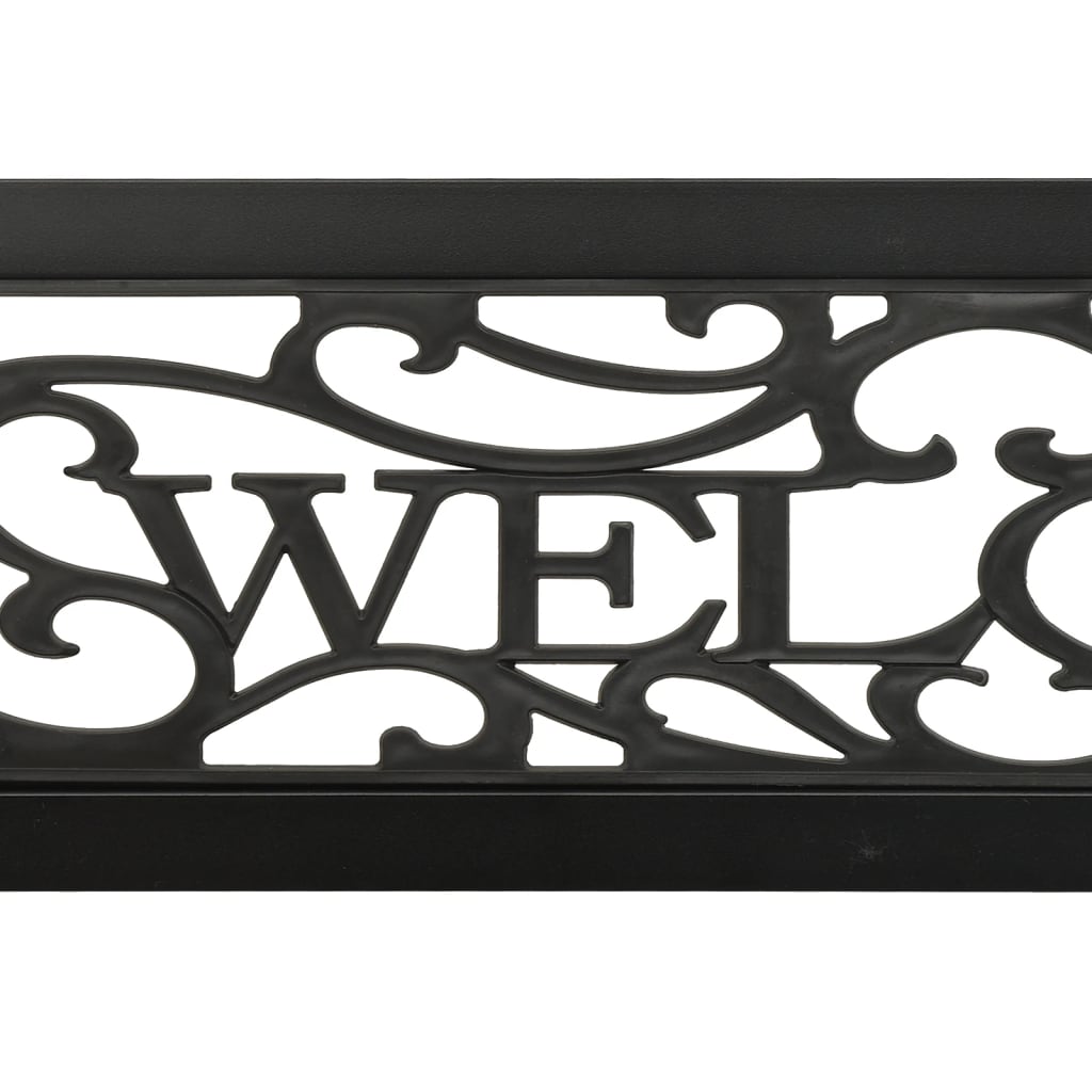 Garden bench, black, 125cm, steel