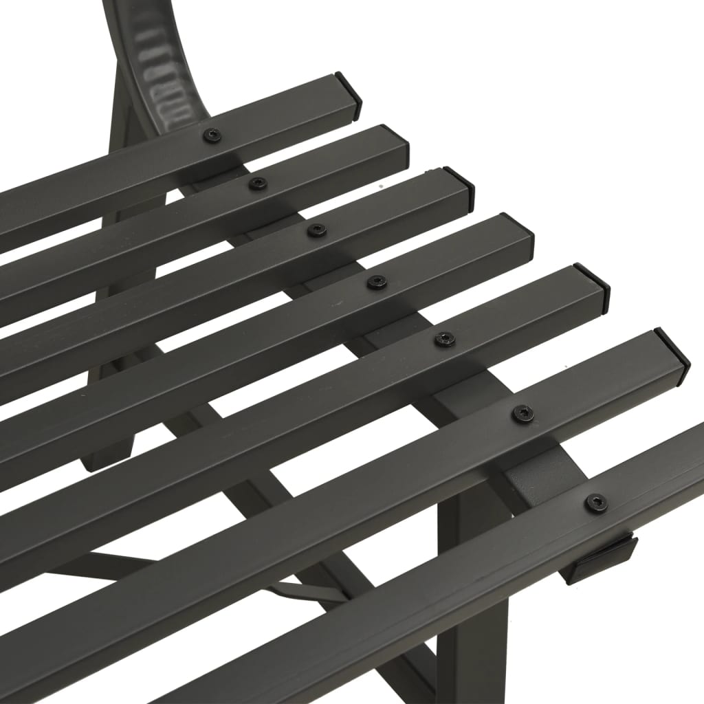 Dārza sols, melns, 110cm, tērauds
