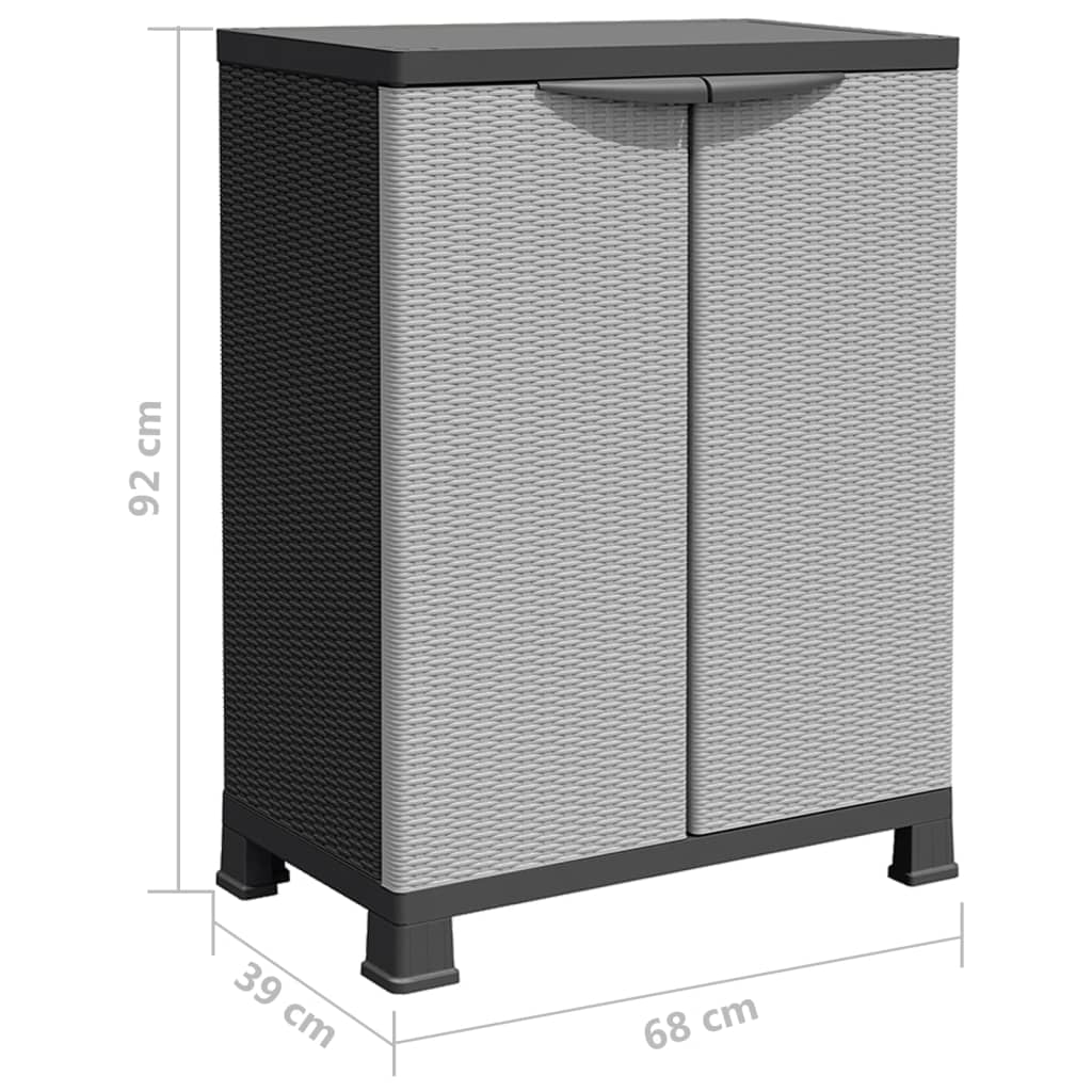 Plastmasas skapis, 68x39x92cm, rotangpalmas dizains