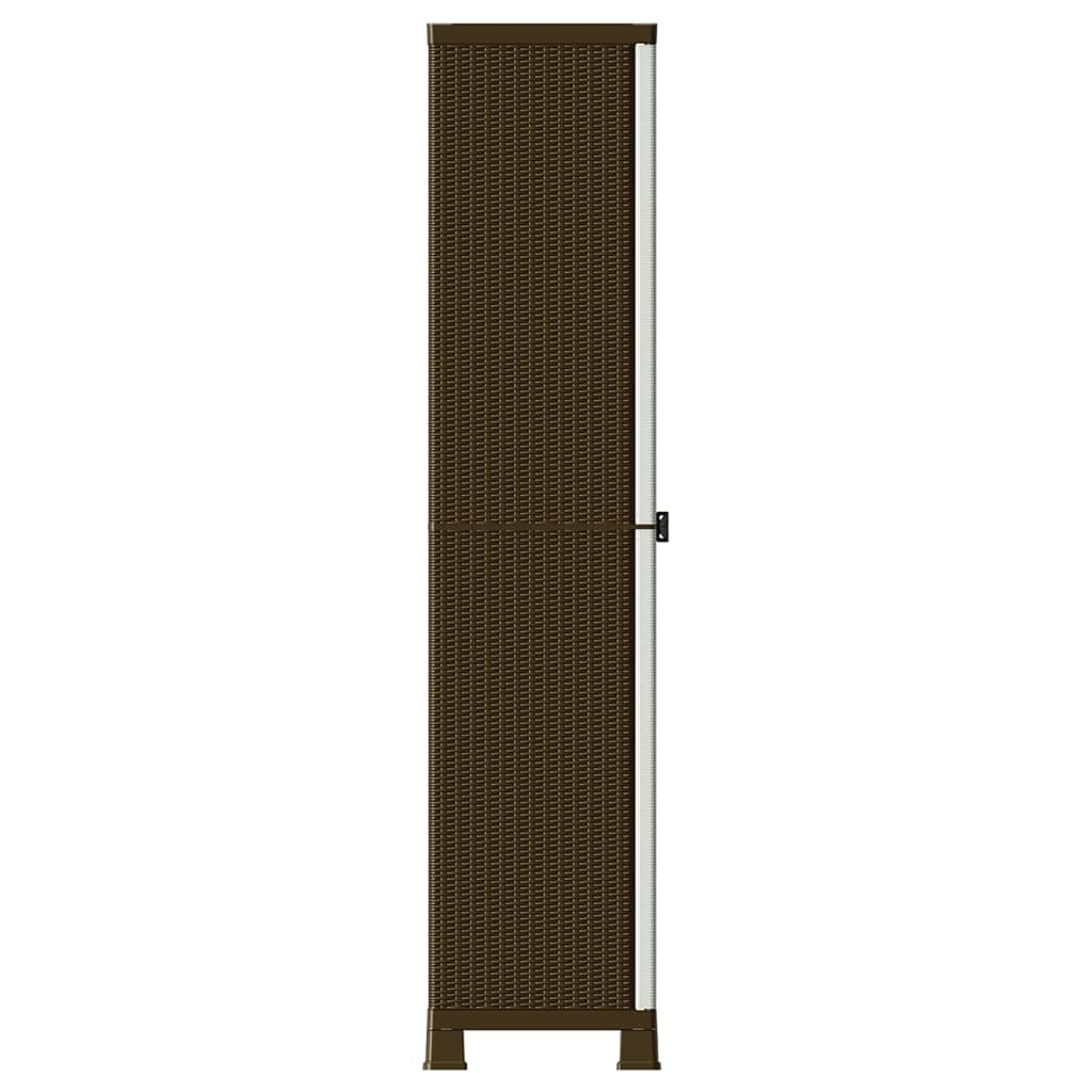Plastic cupboard, 68x39x171.5cm, rattan design