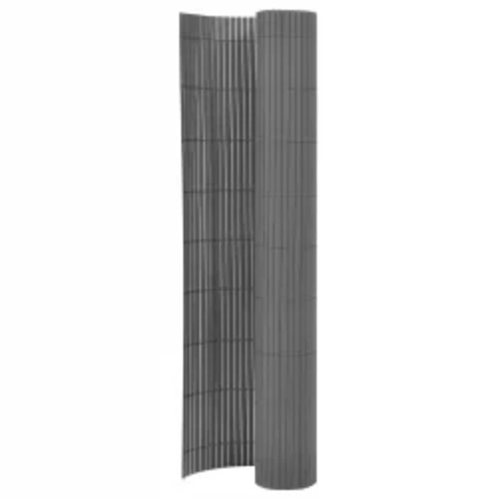 Double-sided garden fence, grey, 90x400cm