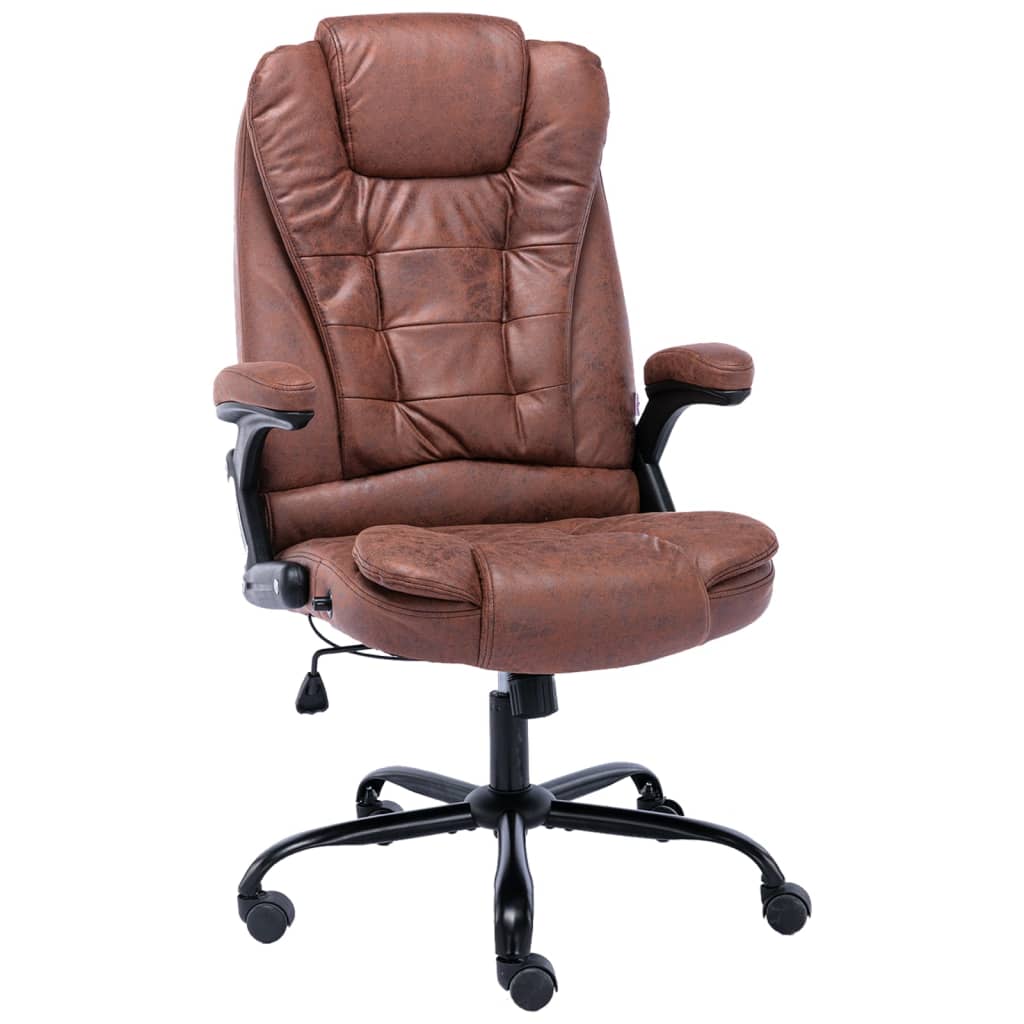 Office chair, light brown, artificial suede