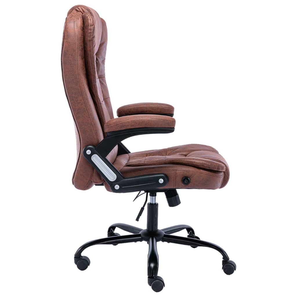 Office chair, light brown, artificial suede