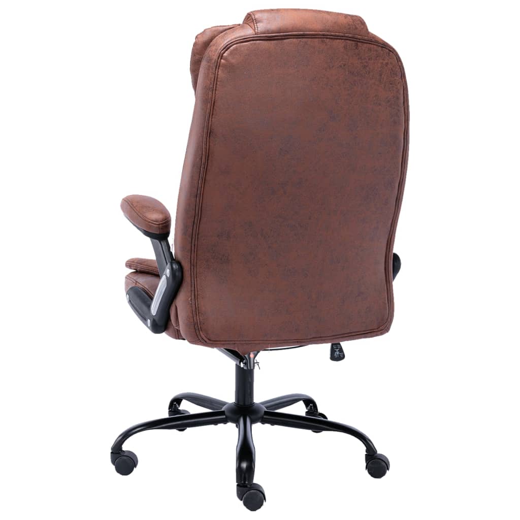 Office chair, light brown, artificial suede
