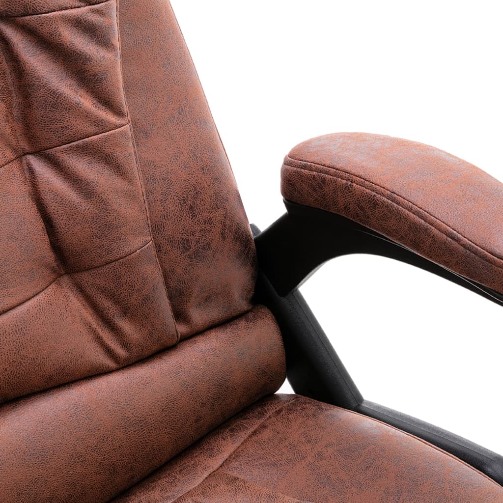Office chair, light brown, artificial suede