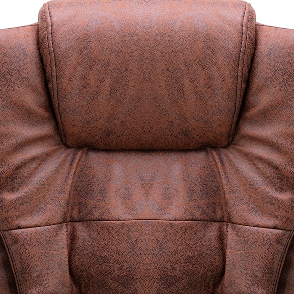 Office chair, light brown, artificial suede