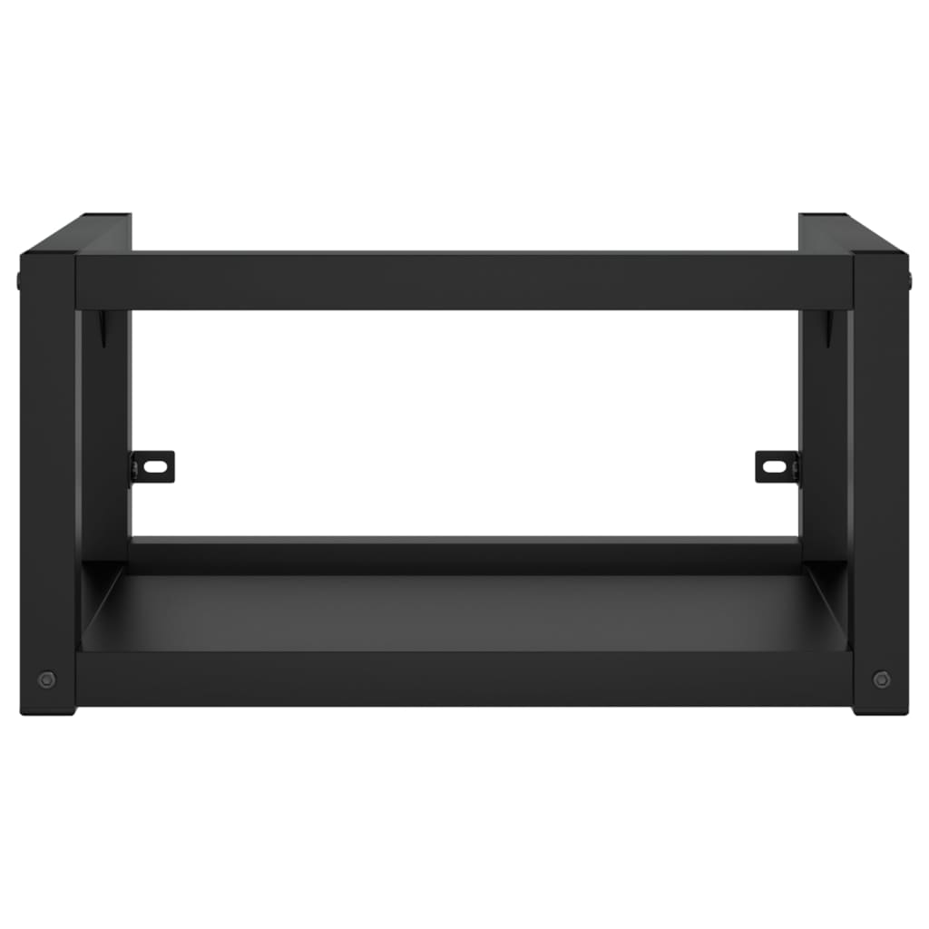 Bathroom basin frame, black, 59x38x31cm, iron