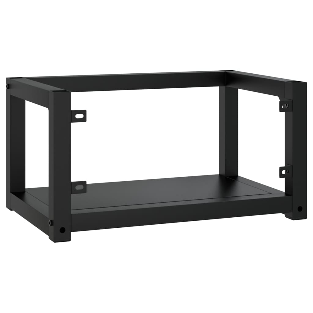 Bathroom basin frame, black, 59x38x31cm, iron