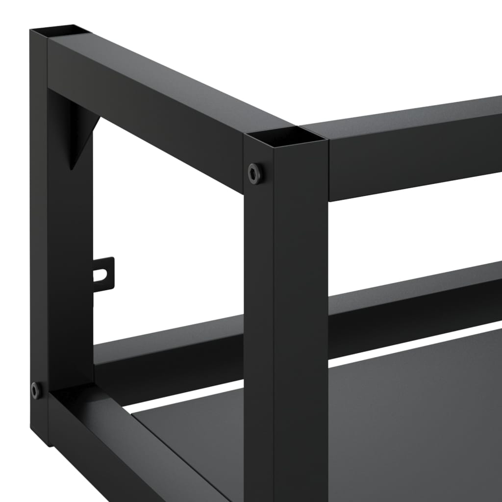 Bathroom basin frame, black, 59x38x31cm, iron
