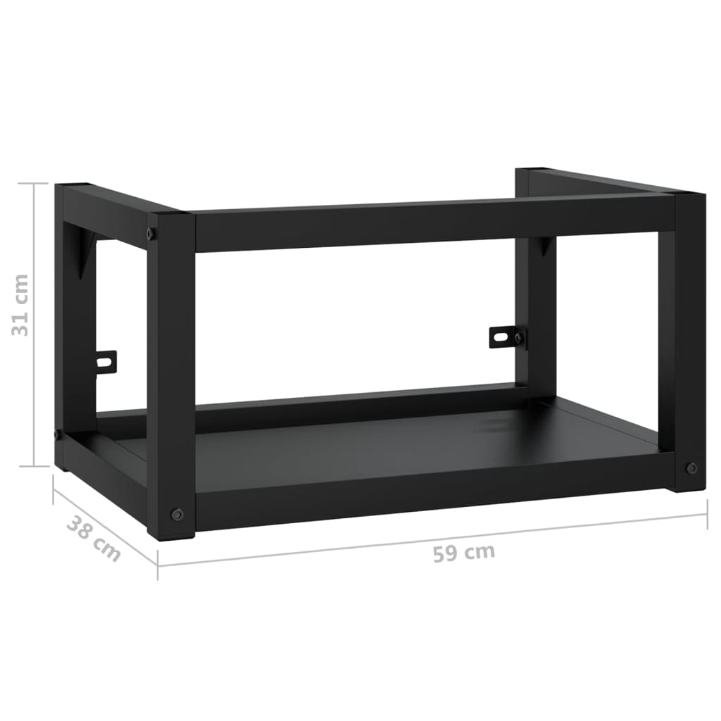Bathroom basin frame, black, 59x38x31cm, iron