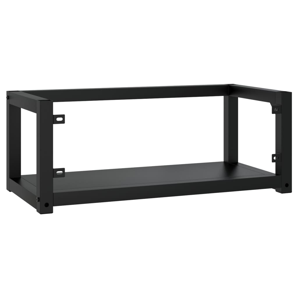 Bathroom sink frame, black, 79x38x31cm, iron