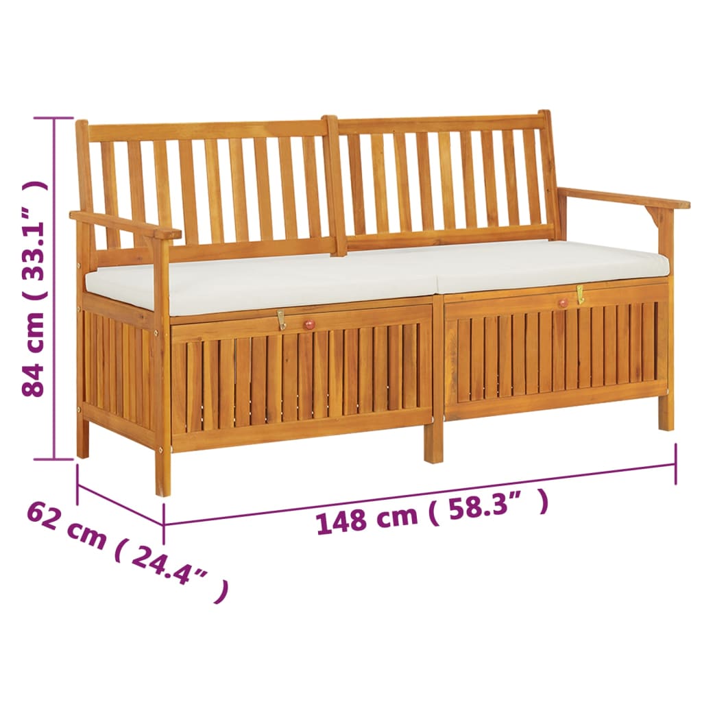 Soliņš-glabāšanas kaste ar nojumi, 148cm, akācijas koks