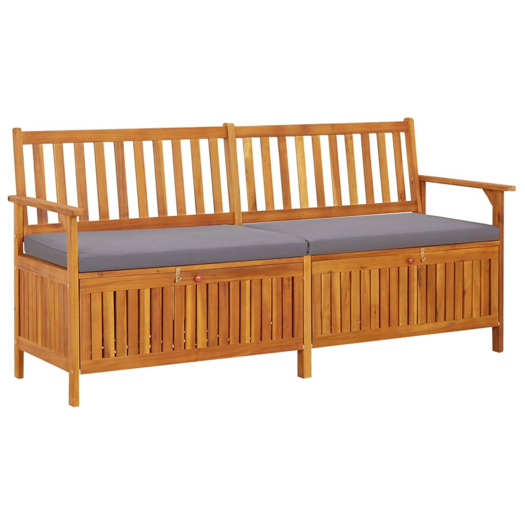 Suoliukas-daiktadėžė su pagalvėle, 170cm, akacijos masyvas