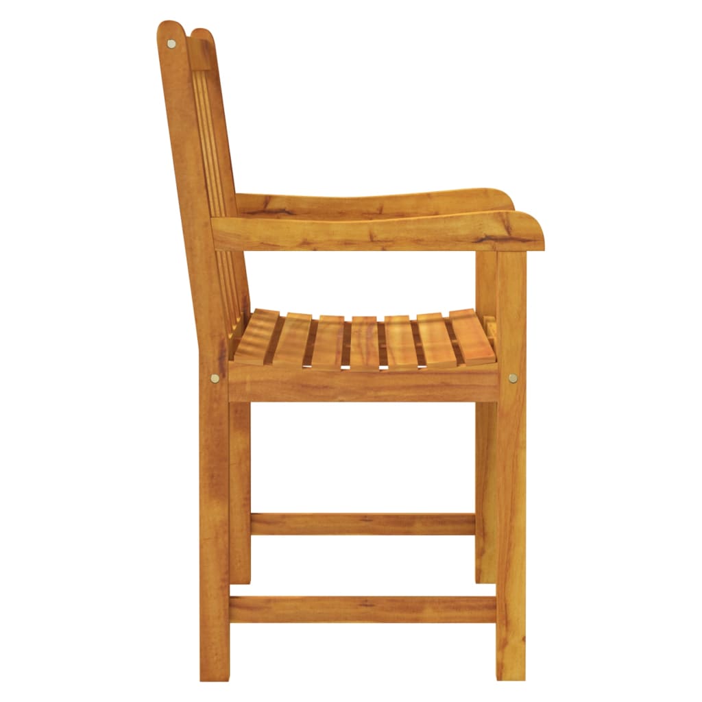 Garden chairs, 2 pcs., solid acacia wood