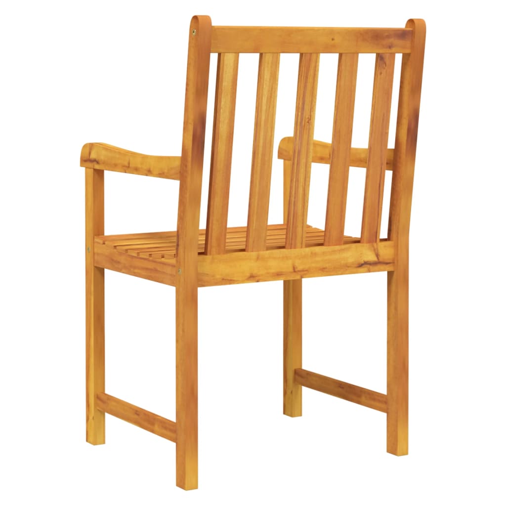 Garden chairs, 2 pcs., solid acacia wood