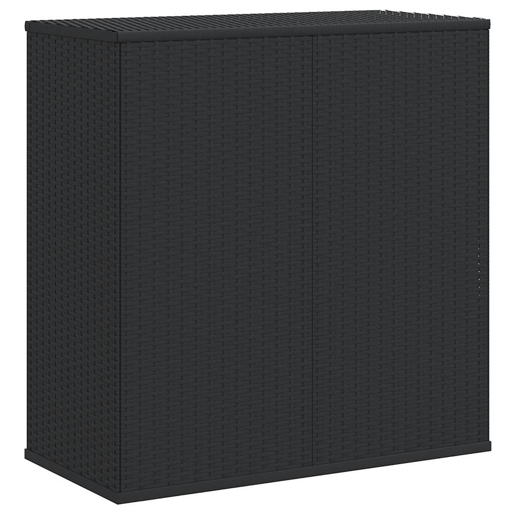 Sodo dėžė pagalvėlėms, juoda, 100x49x103,5cm, PE ratanas