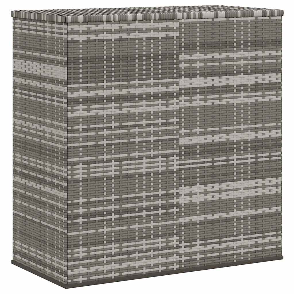 Sodo dėžė pagalvėlėms, pilka, 100x49x103,5cm, PE ratanas