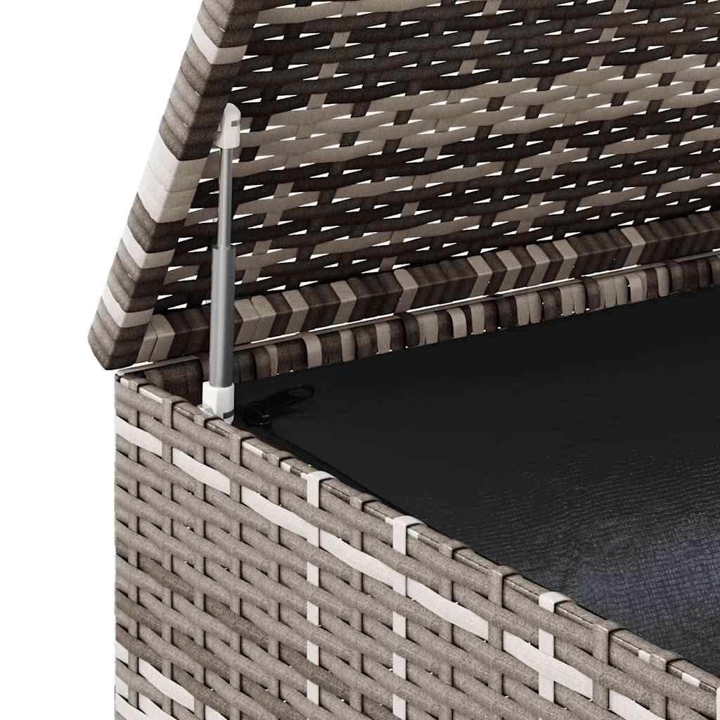 Sodo dėžė pagalvėlėms, pilka, 100x49x103,5cm, PE ratanas