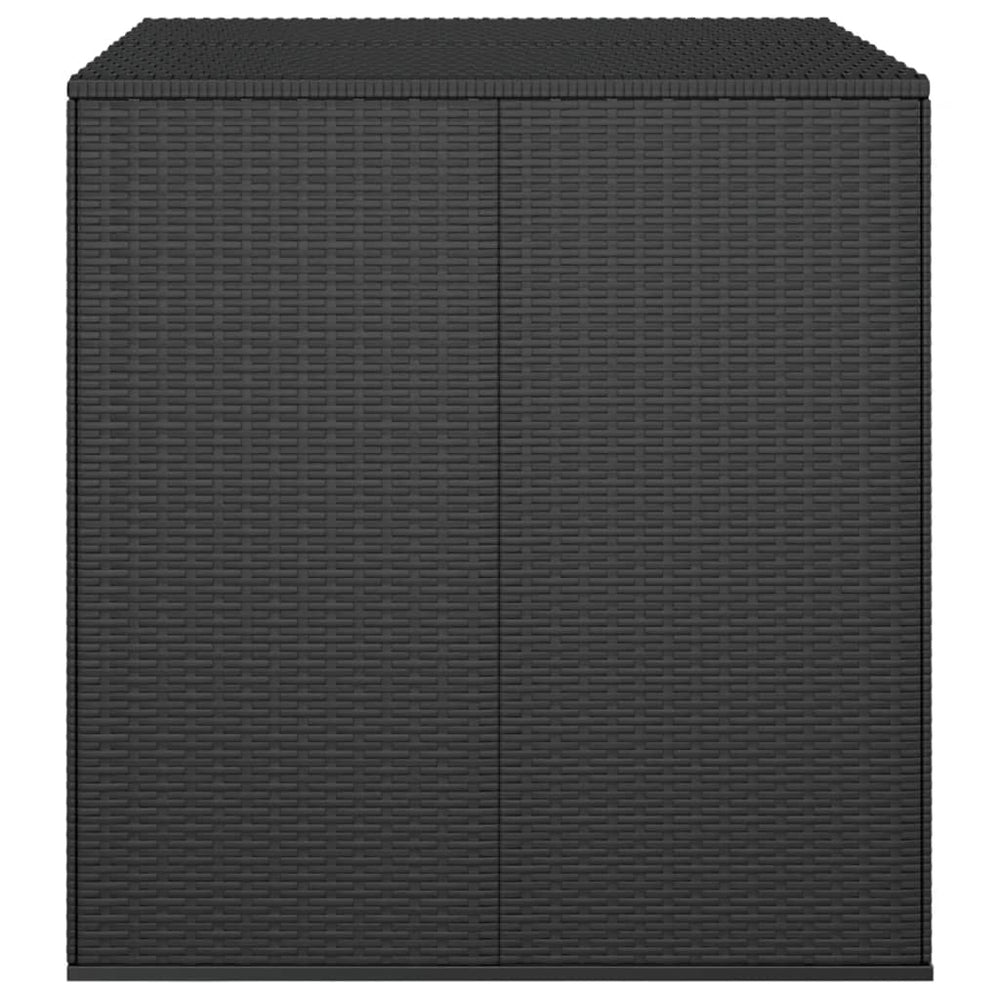 Garden storage box for cushions, black, 100x97.5x104cm, PE rattan