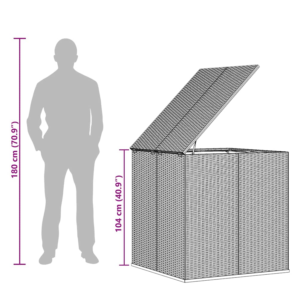 Lauko daiktadėžė NAIROBI, ruda, 104cm