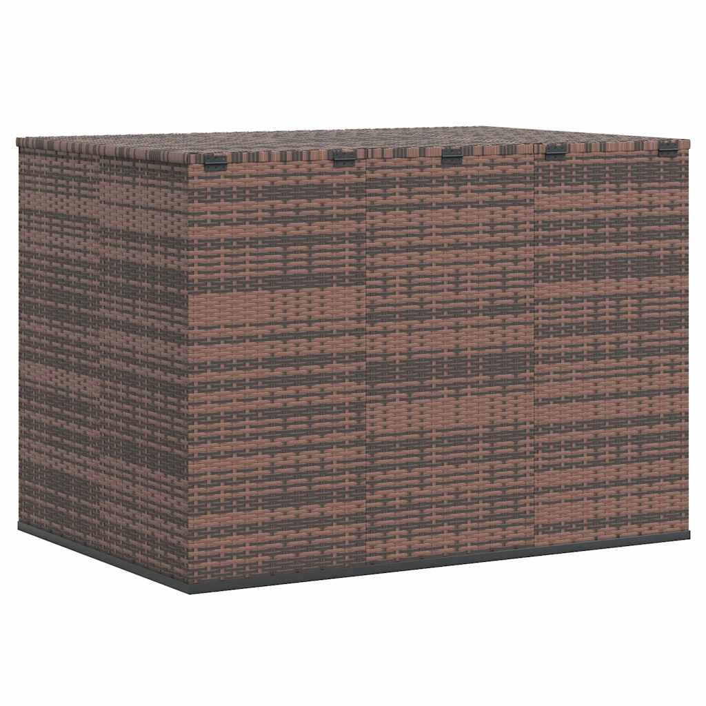 Sodo dėžė pagalvėlėms, ruda, 145x100x103cm, PE ratanas