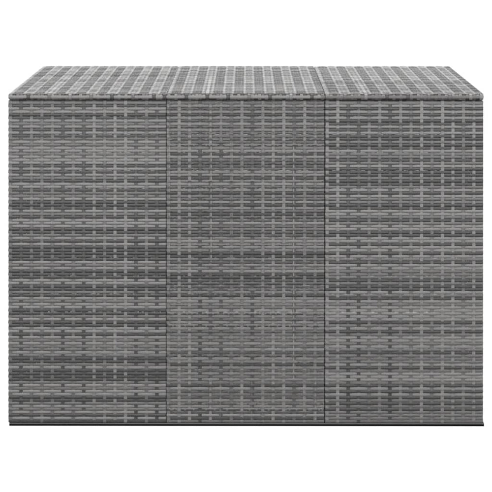 Garden cushion box, gray, 145x100x103cm, PE rattan