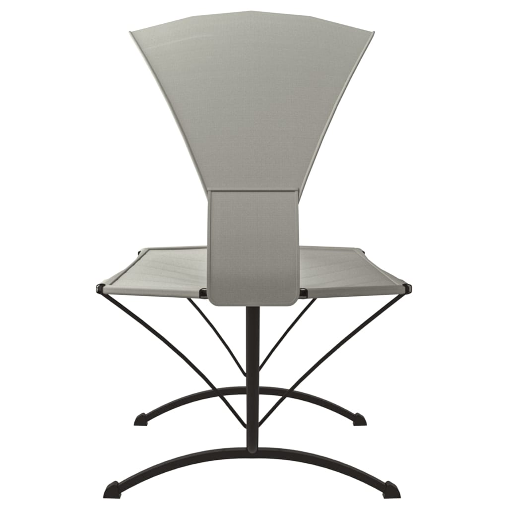 Outdoor sun lounger with canopy, cream, steel and Oxford fabric