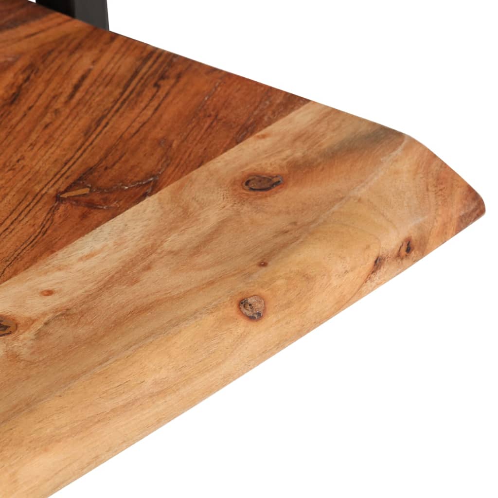 Wall shelves, 2 pcs., 40x24x35cm, acacia and steel