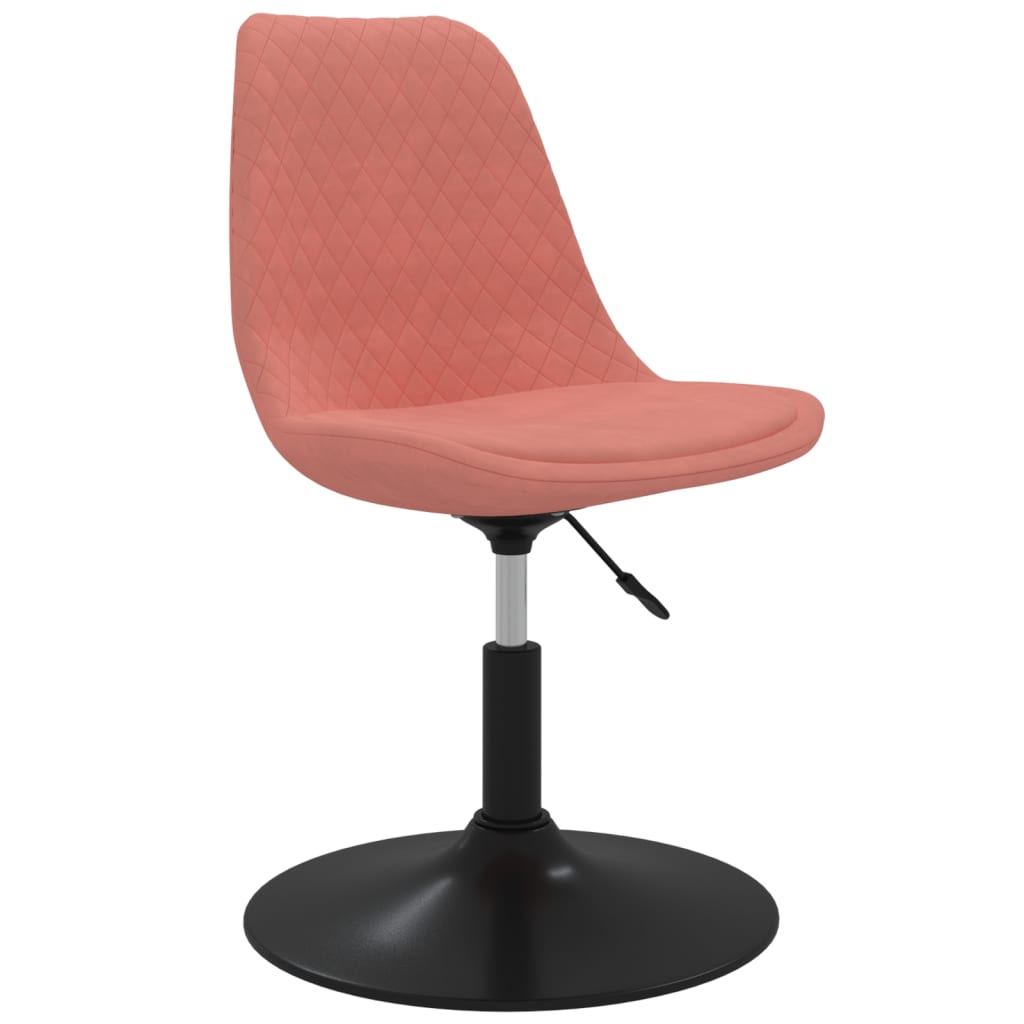 Swivel Dining Chairs, 4 pcs, Pink Velvet