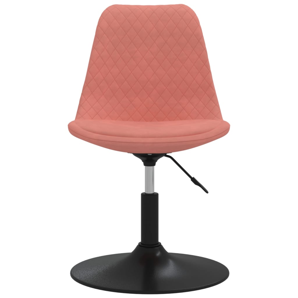 Swivel Dining Chairs, 4 pcs, Pink Velvet