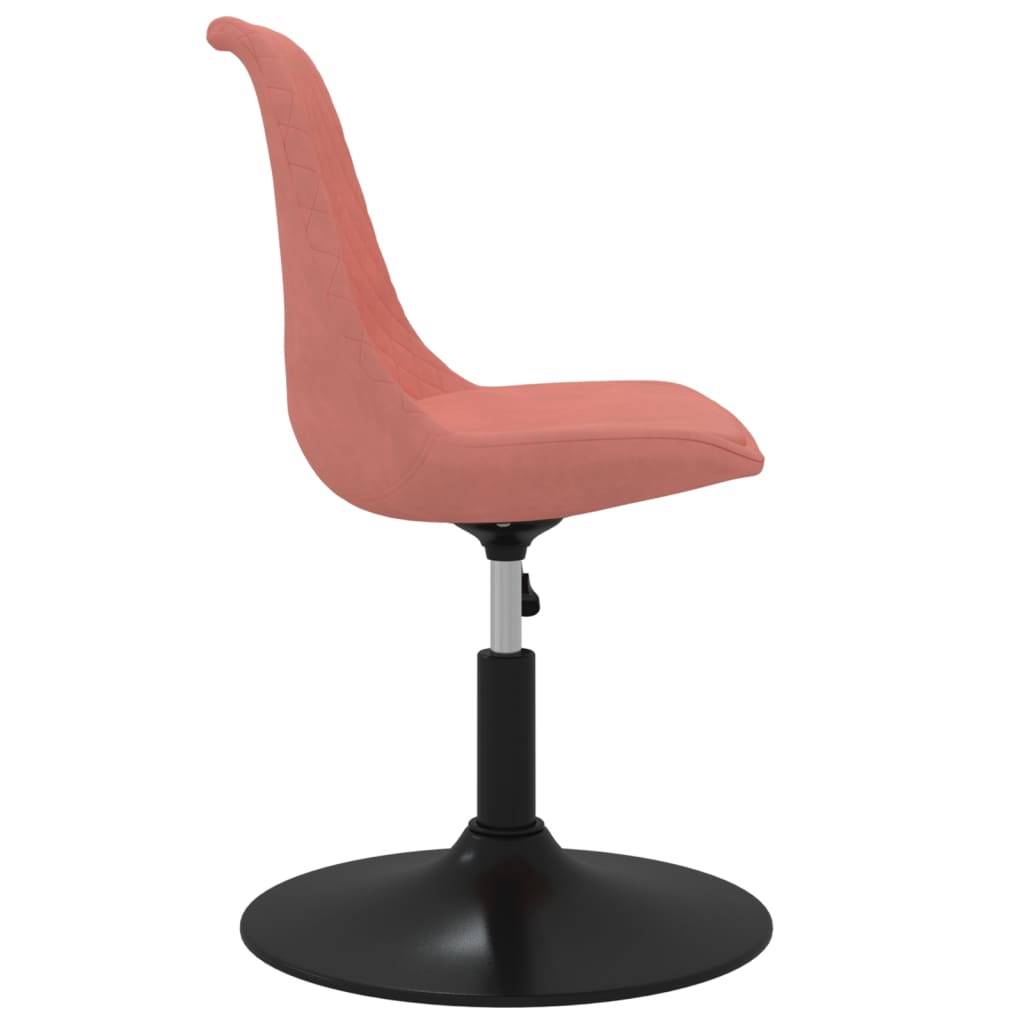 Swivel Dining Chairs, 4 pcs, Pink Velvet