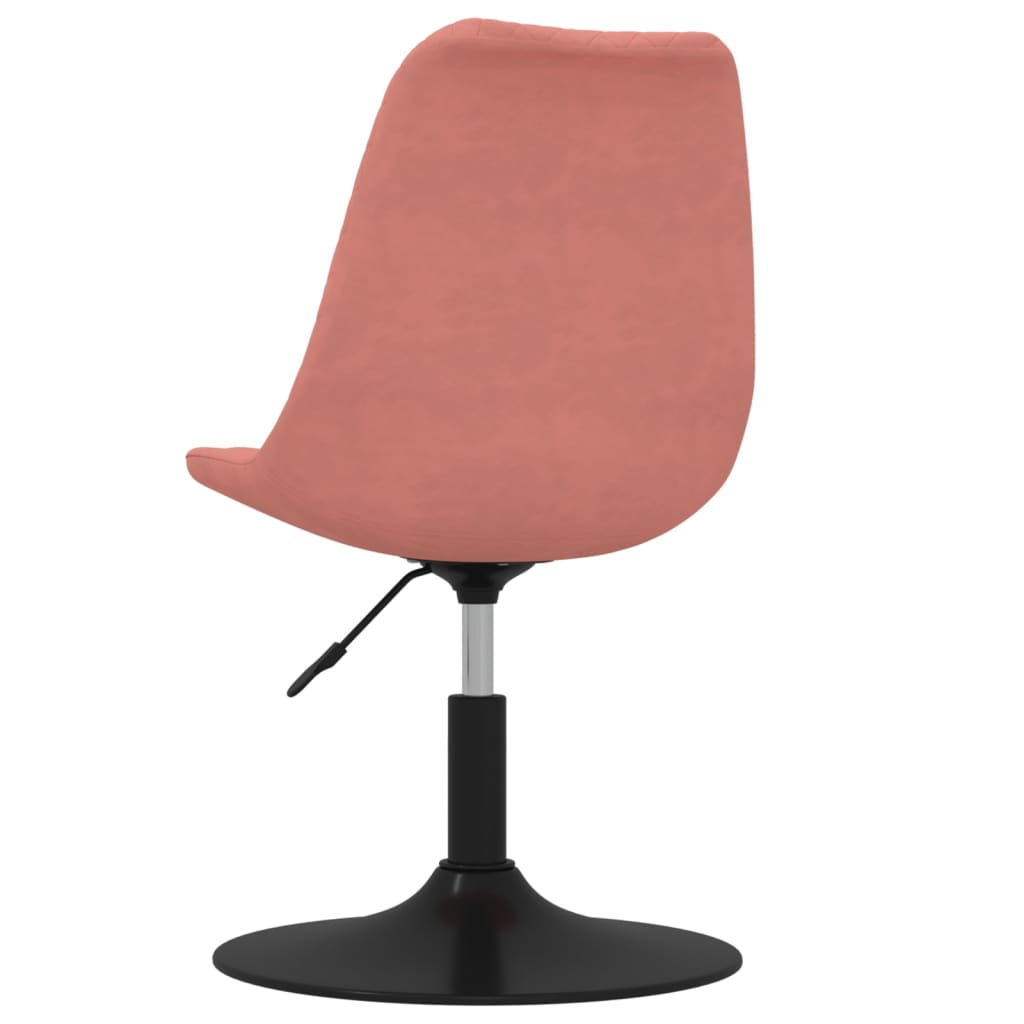 Swivel Dining Chairs, 4 pcs, Pink Velvet