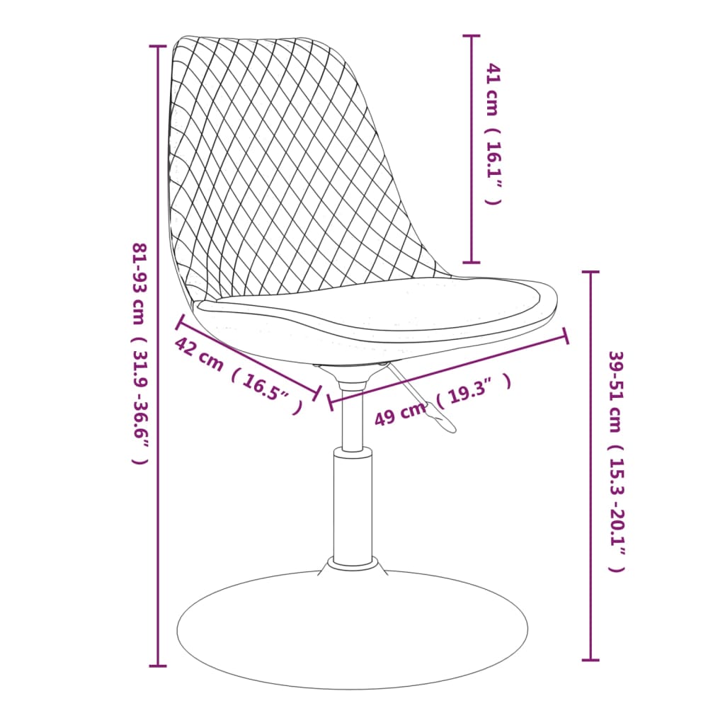 Swivel Dining Chairs, 4 pcs, Pink Velvet
