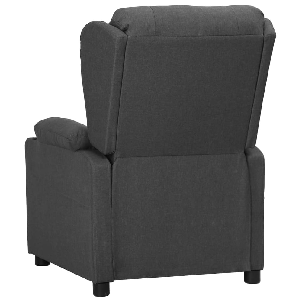 Recliner, dark gray, fabric